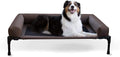 Original Bolster Pet Cot Outdoor Elevated Dog Bed with Removable Bolsters - Chocolate/Black Mesh, Large 30 X 42 X 7 Inches